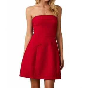 NEW SUNDAY EDITION holly strapless mini dress in red
